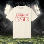an ivory Comfort Colors t-shirt that says 'the greatest in the league' 
