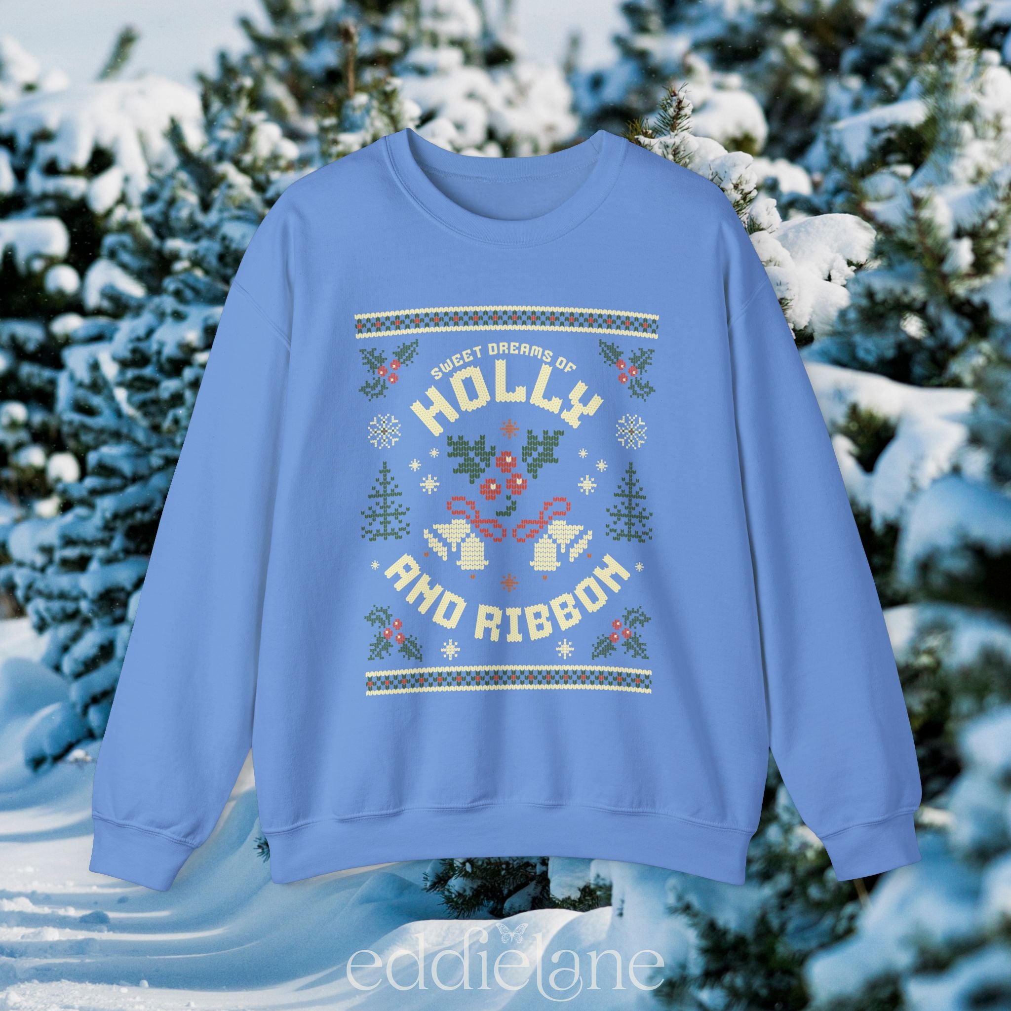 The Holly And Ribbon Ugly Christmas Sweatshirt