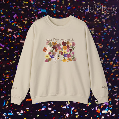 The Personalized Eras Tour Piano Pressed Flowers Sweatshirt