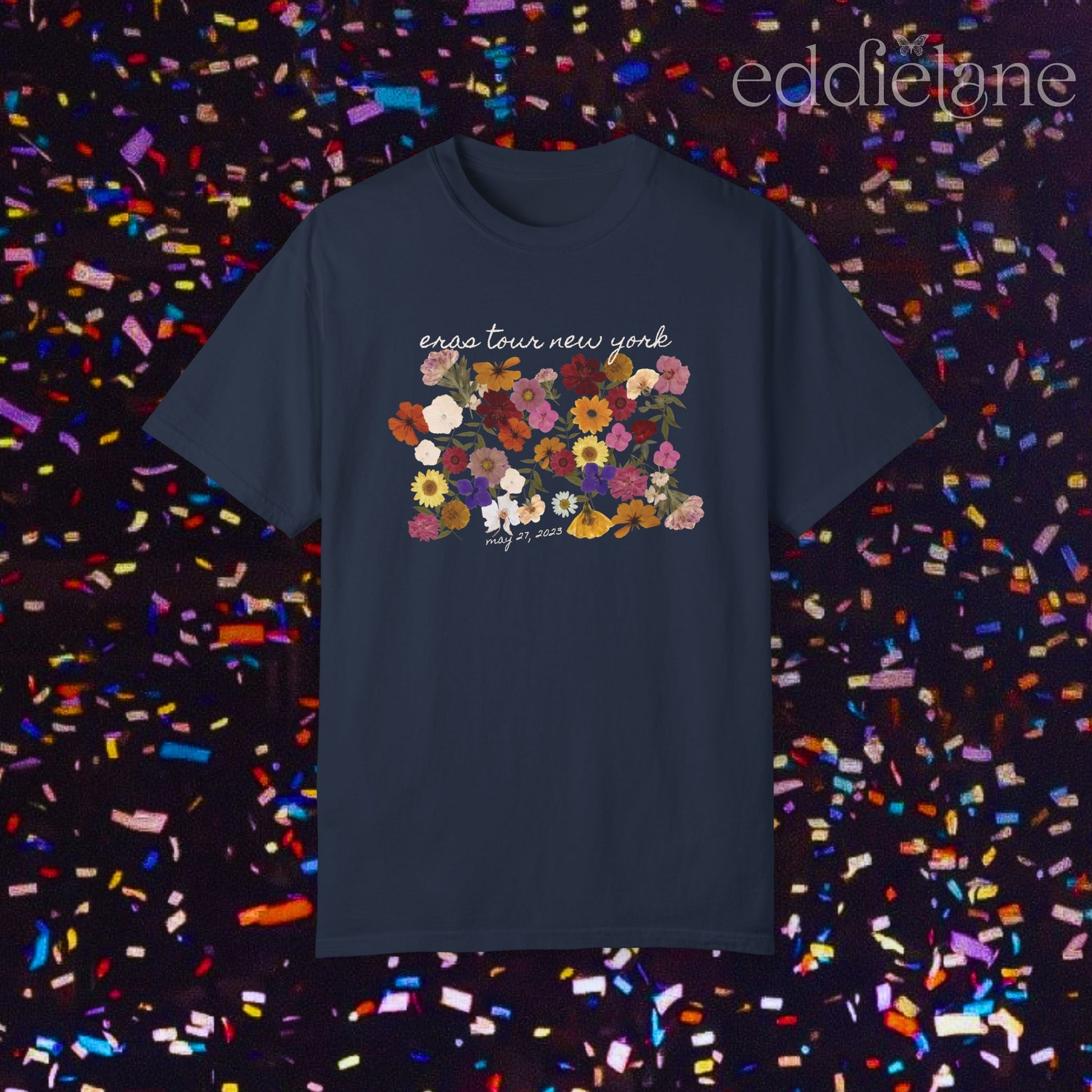 The Personalized Eras Tour Piano Pressed Flowers Tee