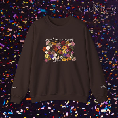 The Personalized Eras Tour Piano Pressed Flowers Sweatshirt