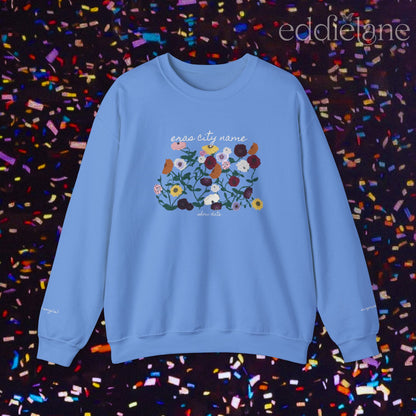 The Personalized Painted Eras Piano Floral Crewneck Sweatshirt