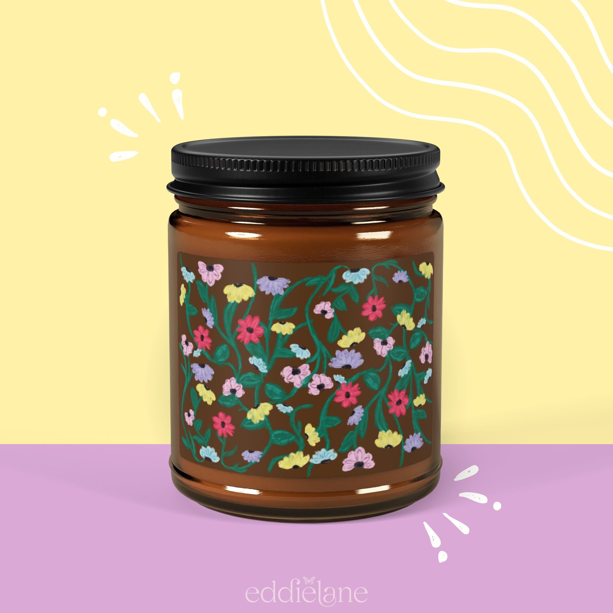 The Painted Flowers Candle