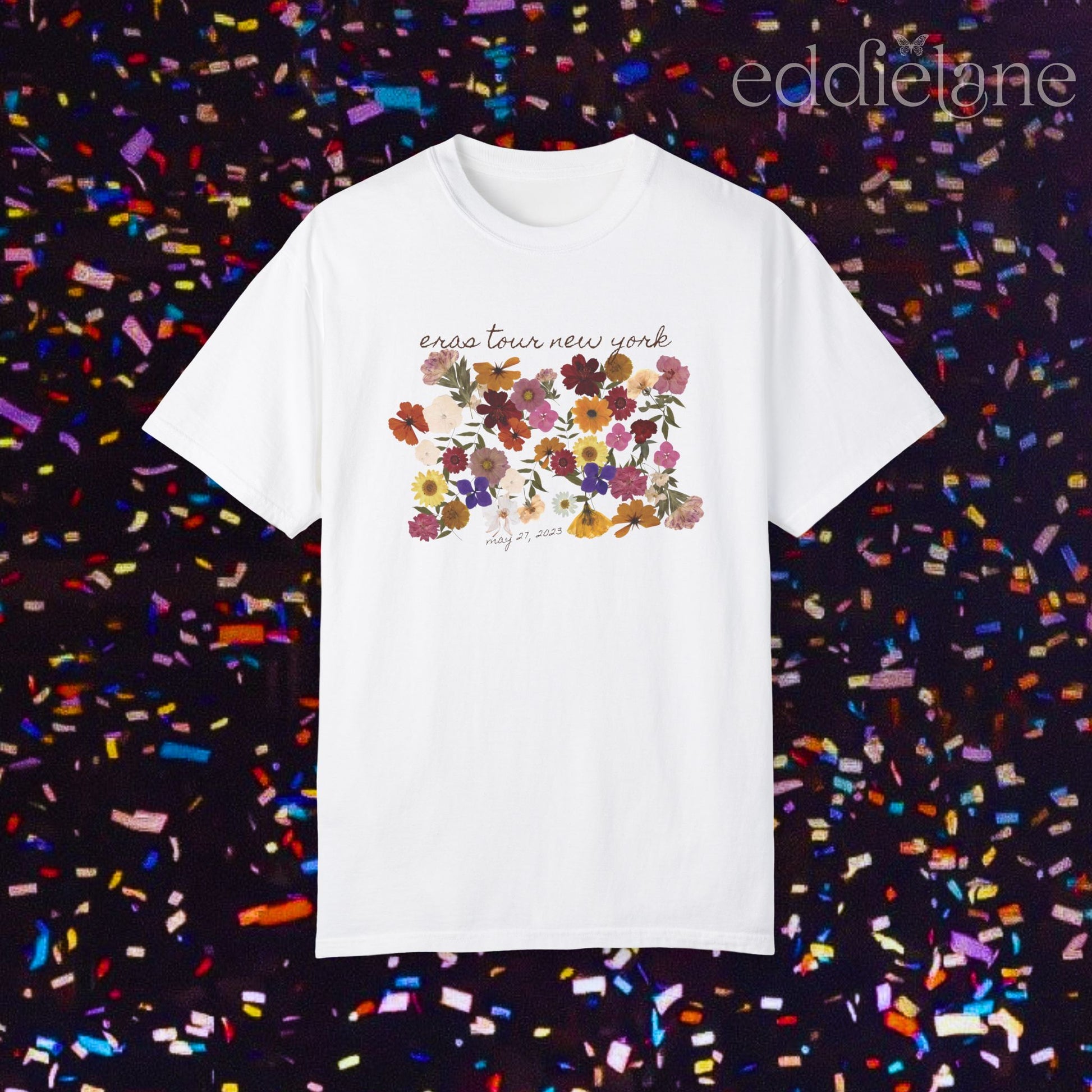 The Personalized Eras Tour Piano Pressed Flowers Tee