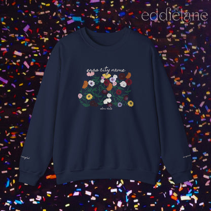 The Personalized Painted Eras Piano Floral Crewneck Sweatshirt