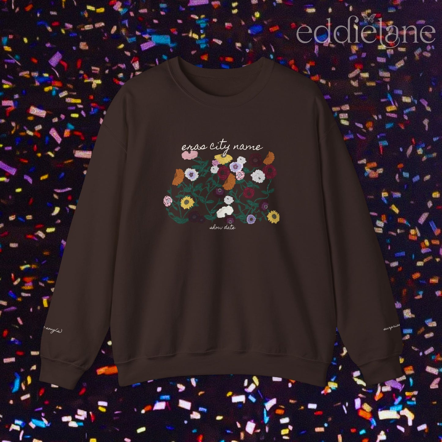 The Personalized Painted Eras Piano Floral Crewneck Sweatshirt