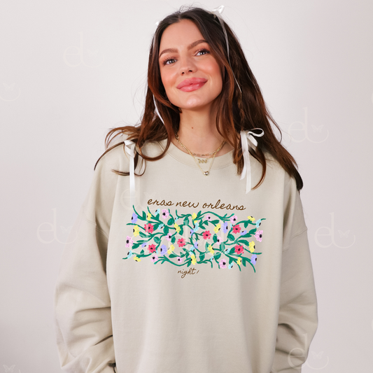 The Personalized Painted Eras Tour Piano Flowers Sweatshirt