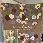 The Personalized Painted Floral Woven Blanket