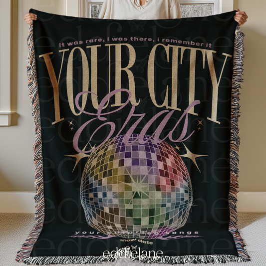 The Personalized Mirrorball Era Woven Blanket