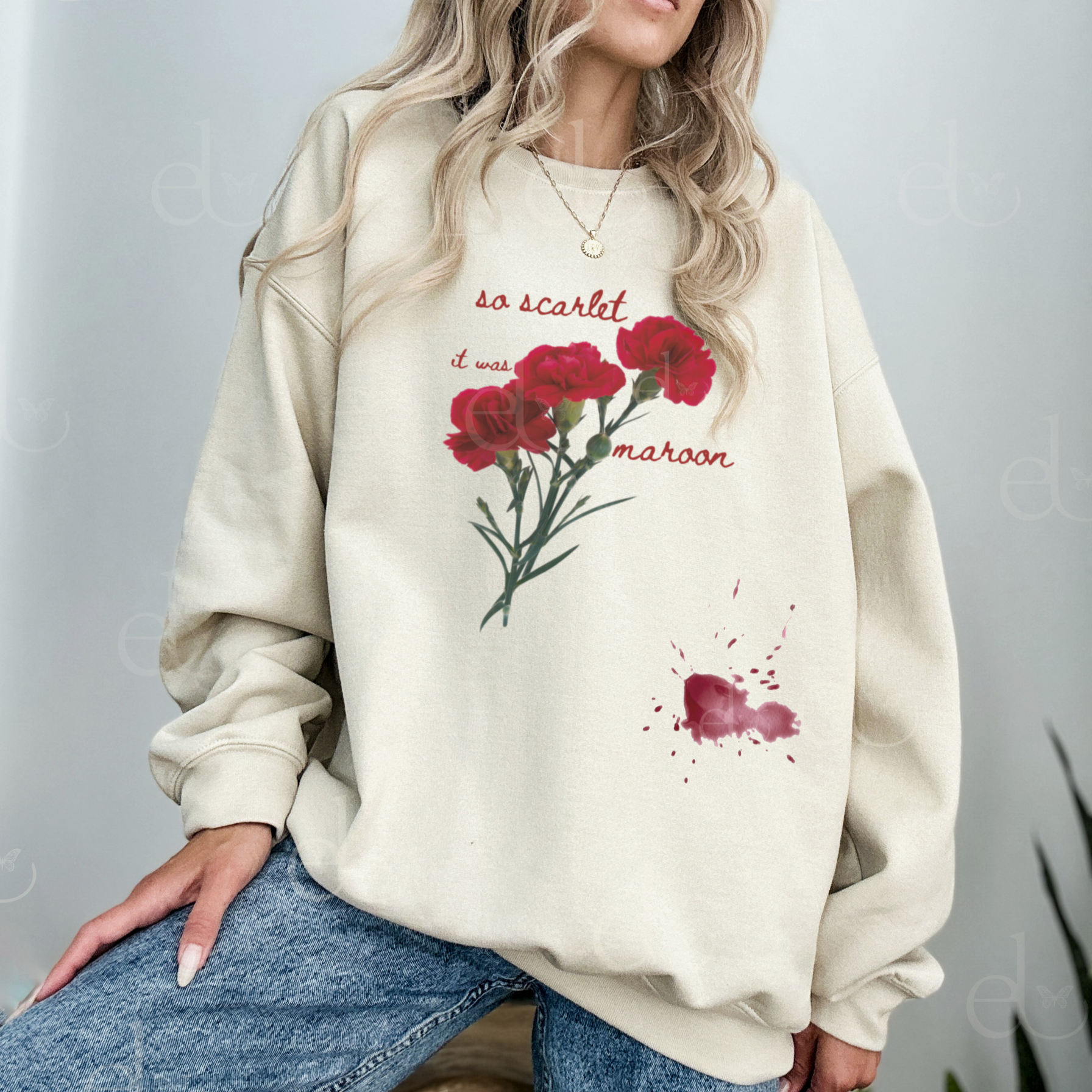The Floral Wine Stain Sweatshirt